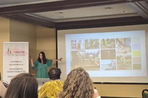 Brooke Clay Taylor presents “The Real Reel” During the recent Women in Business Conference at the Best Western Hotel. Hannah Emberton | Staff Photo